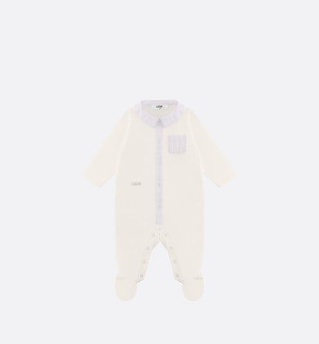 Newborn Gift Set • Ivory Cotton Interlock and Poplin with Gray Stripes