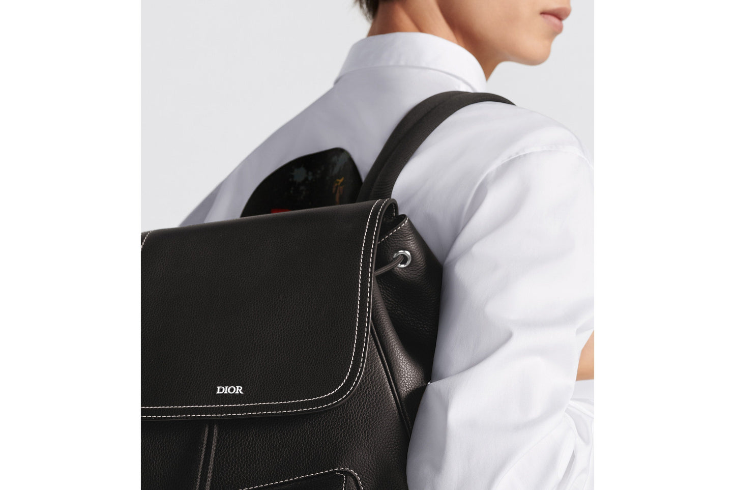 Saddle Backpack • Black Grained Calfskin