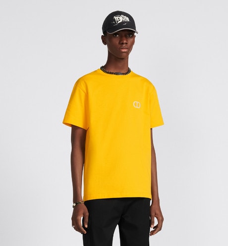 CD Icon Relaxed-Fit T-Shirt • Yellow Cotton Jersey