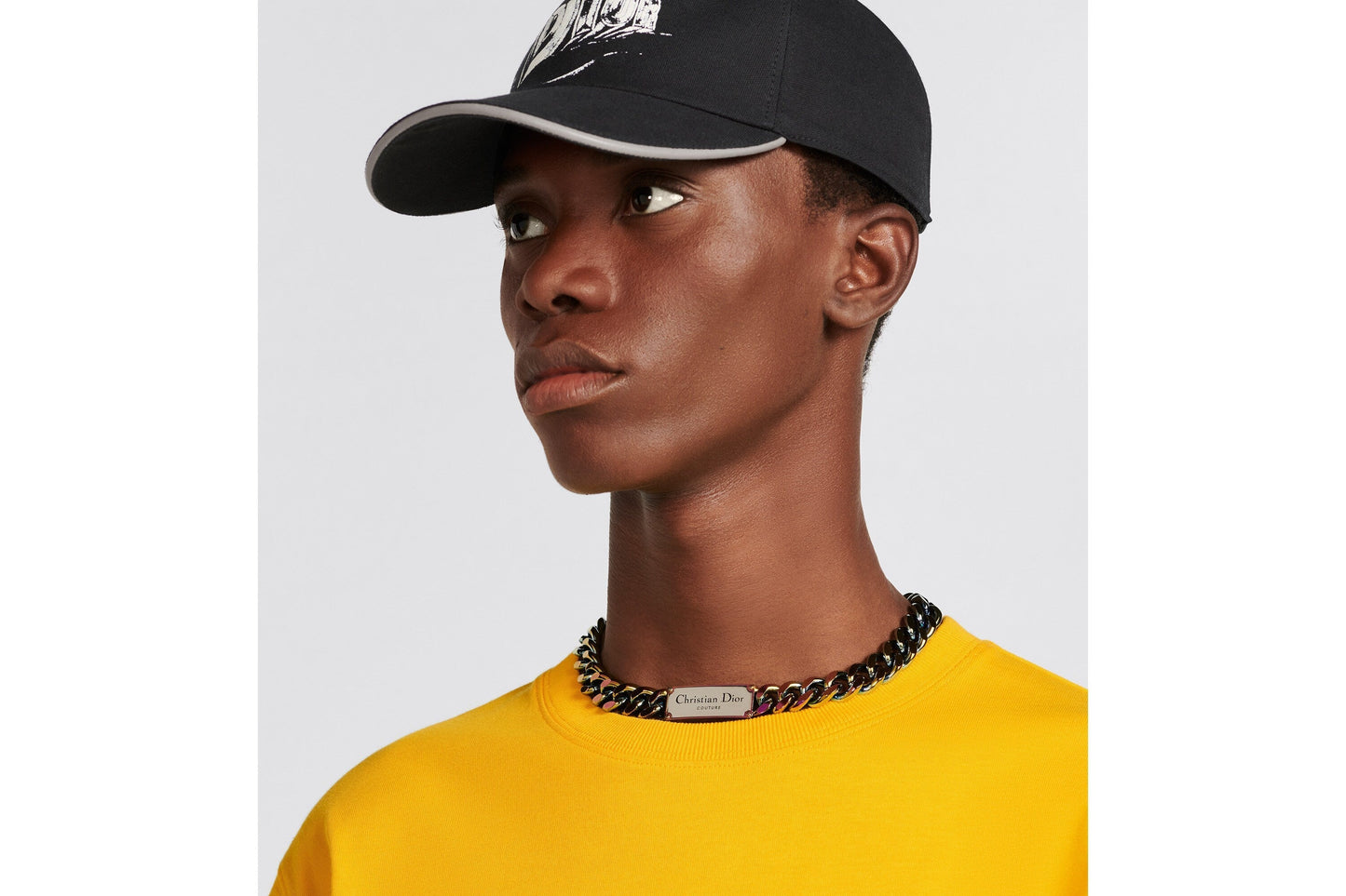 CD Icon Relaxed-Fit T-Shirt • Yellow Cotton Jersey