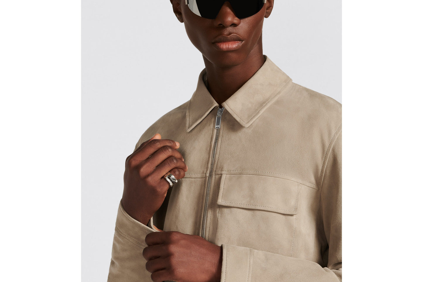 Zipped Blouson • Beige Lambskin