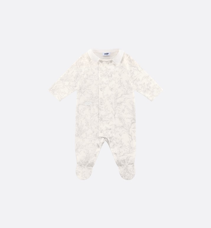 Newborn Gift Set • Ivory Cotton Interlock with Light Gray Lily of the Valley Print