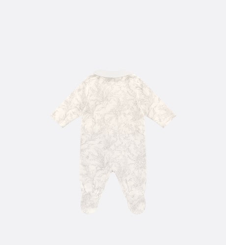 Newborn Gift Set • Ivory Cotton Interlock with Light Gray Lily of the Valley Print