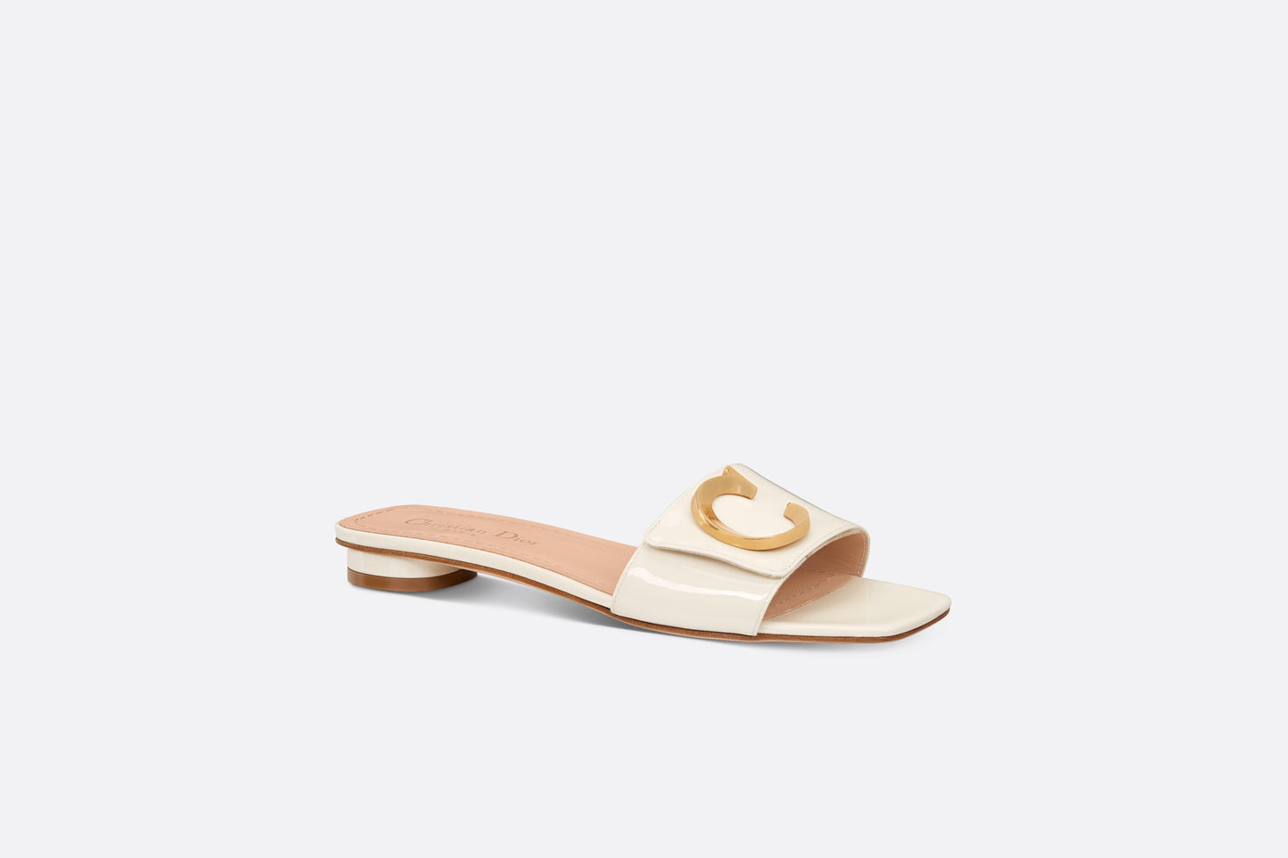 C'est Dior Slide • White Patent Calfskin