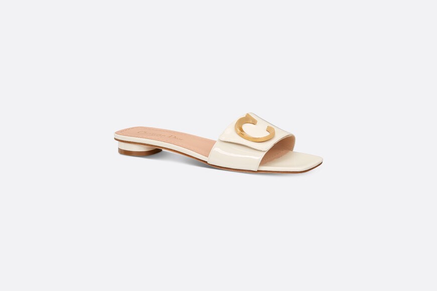C'est Dior Slide • White Patent Calfskin
