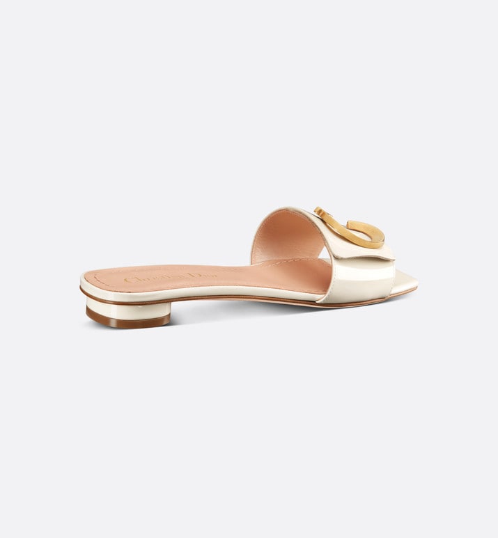 C'est Dior Slide • White Patent Calfskin