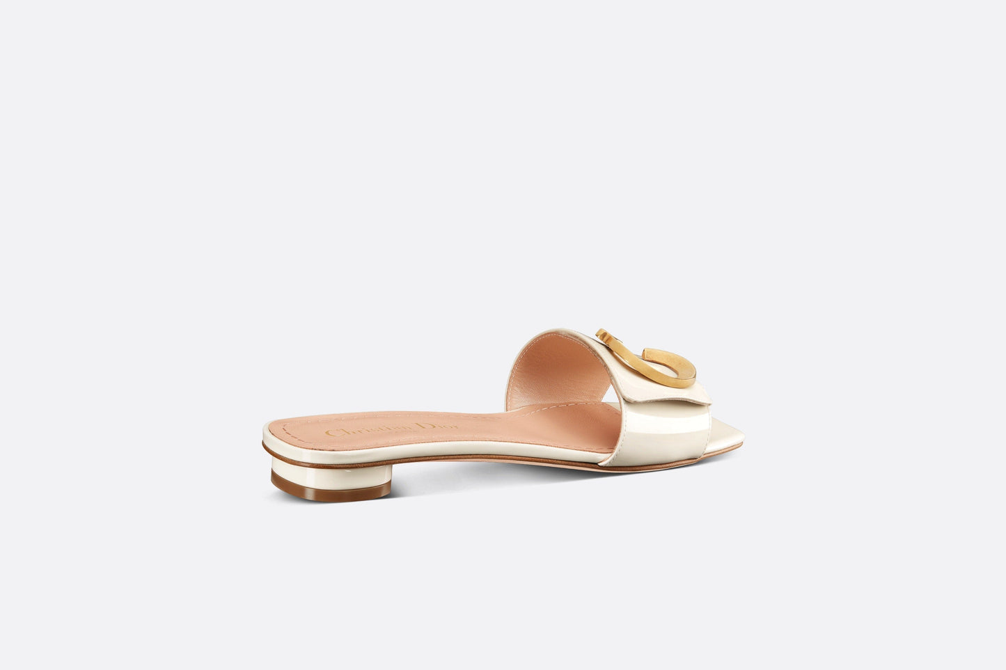 C'est Dior Slide • White Patent Calfskin