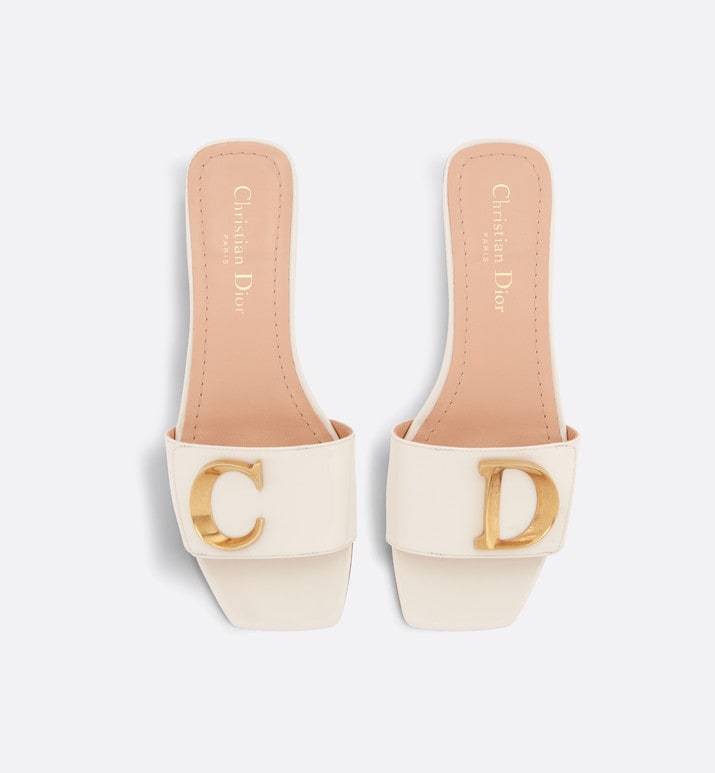 C'est Dior Slide • White Patent Calfskin