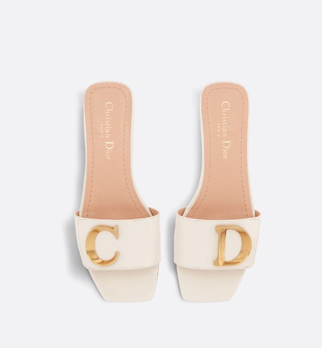 C'est Dior Slide • White Patent Calfskin