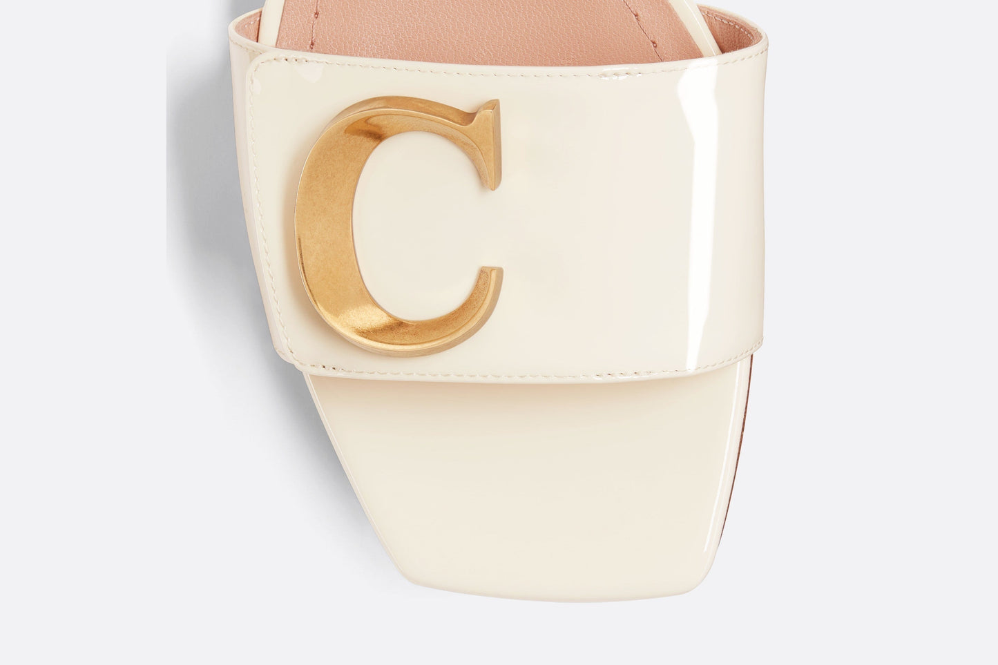 C'est Dior Slide • White Patent Calfskin