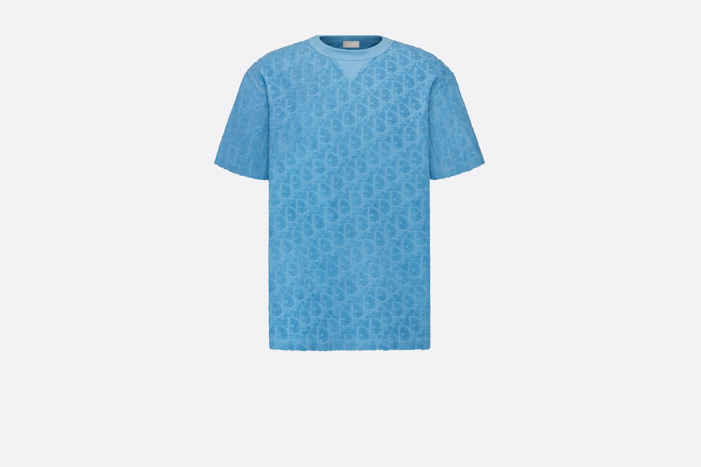 Dior Oblique Relaxed-Fit T-Shirt • Blue Terry Cotton Jacquard