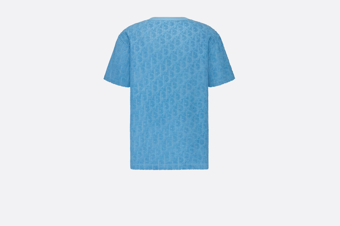 Dior Oblique Relaxed-Fit T-Shirt • Blue Terry Cotton Jacquard