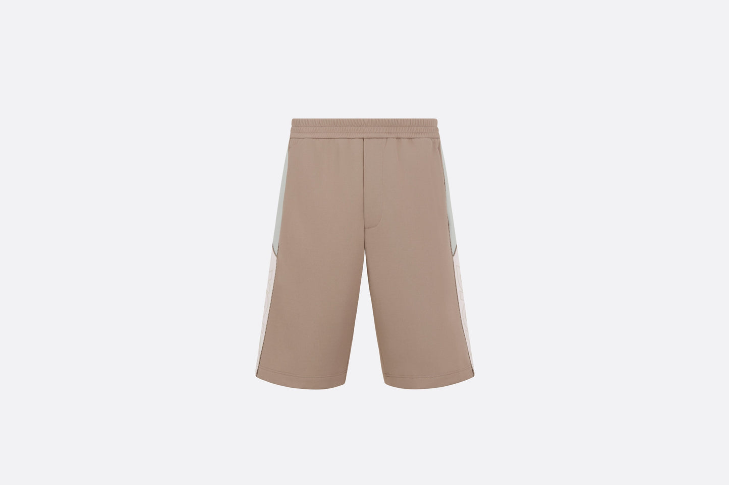 Track Shorts • Beige Cotton-Blend Jersey