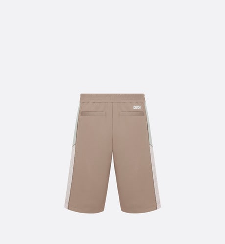 Track Shorts • Beige Cotton-Blend Jersey