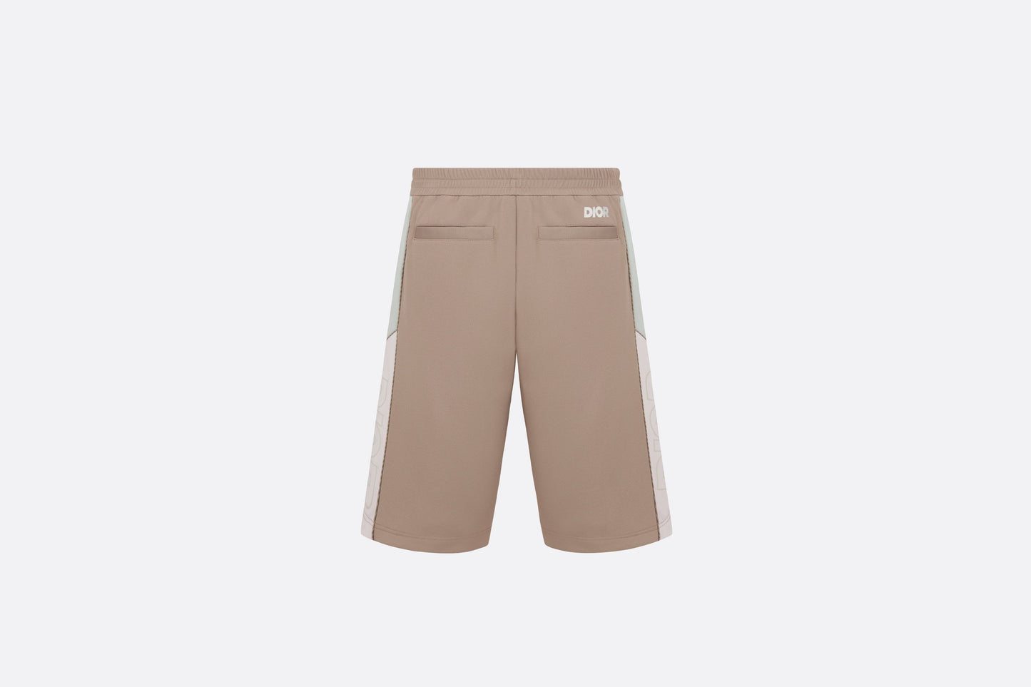 Track Shorts • Beige Cotton-Blend Jersey