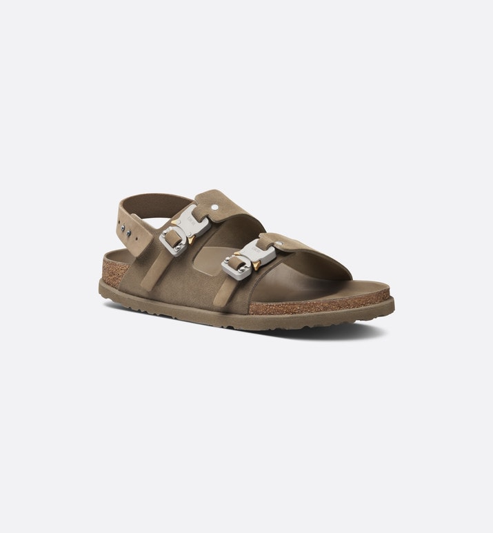 DIOR by BIRKENSTOCK Milano Sandal • Khaki Nubuck Calfskin