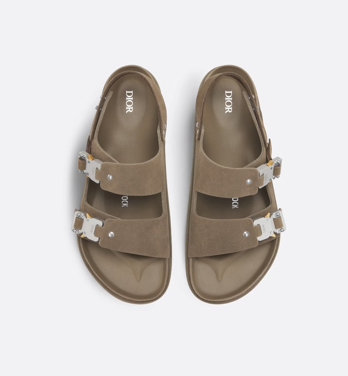 DIOR by BIRKENSTOCK Milano Sandal • Khaki Nubuck Calfskin