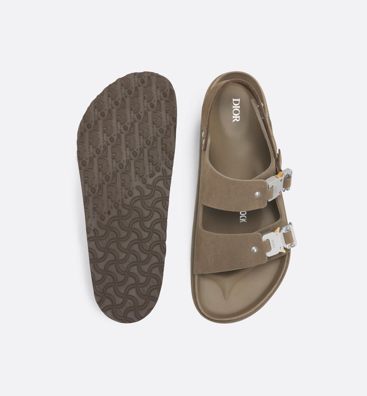 DIOR by BIRKENSTOCK Milano Sandal • Khaki Nubuck Calfskin