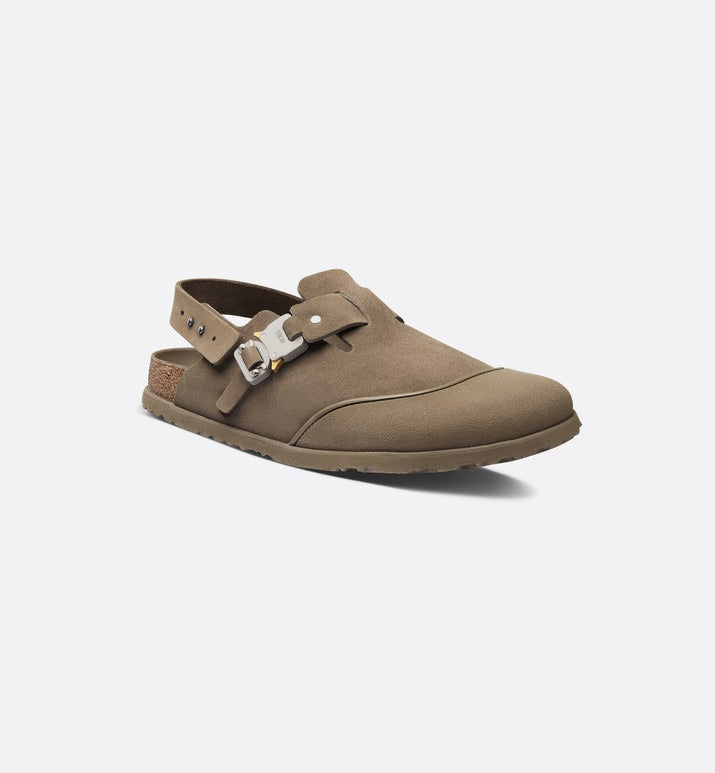 DIOR by BIRKENSTOCK Tokio Mule • Khaki Nubuck Calfskin