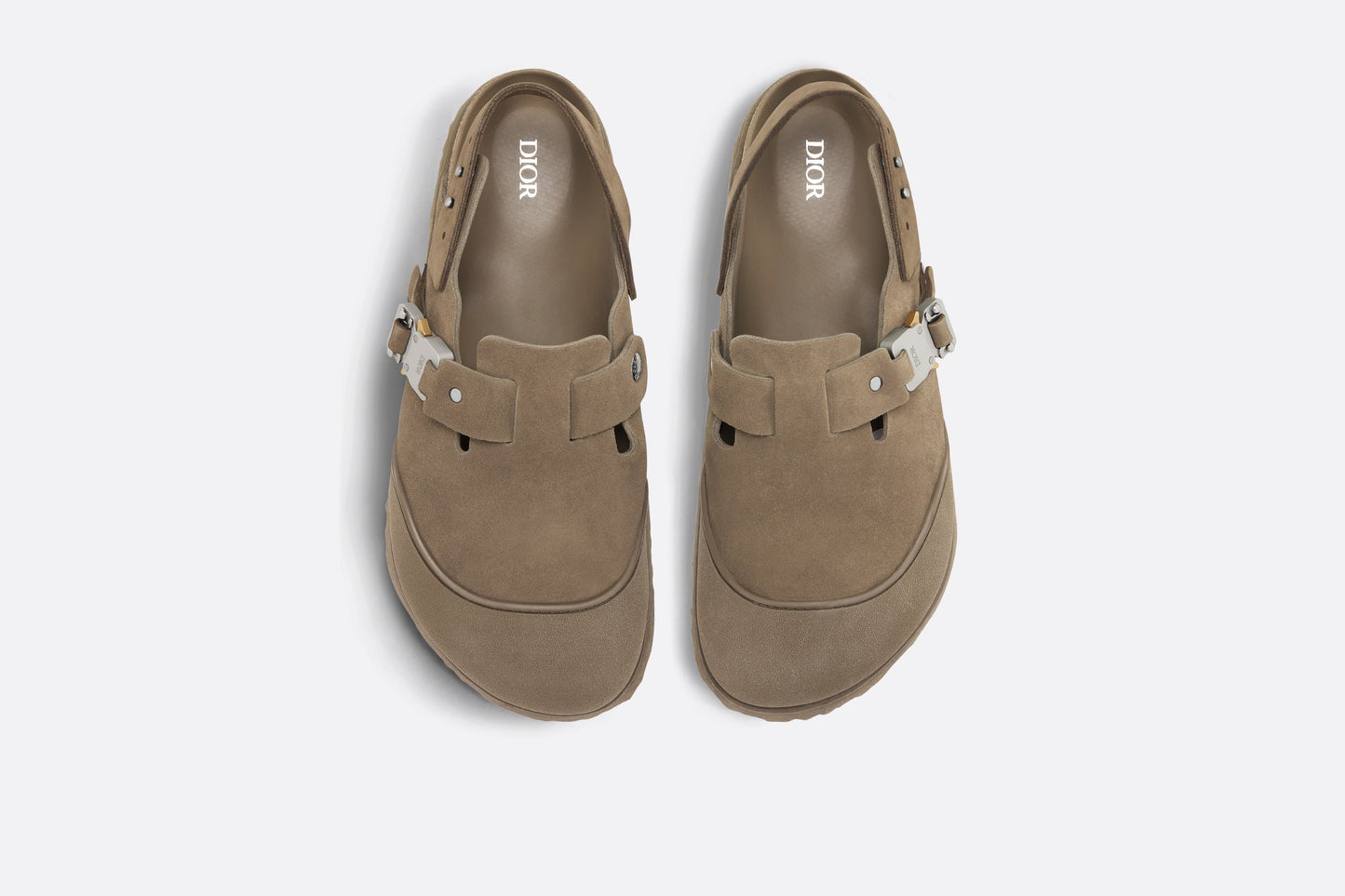 DIOR by BIRKENSTOCK Tokio Mule • Khaki Nubuck Calfskin