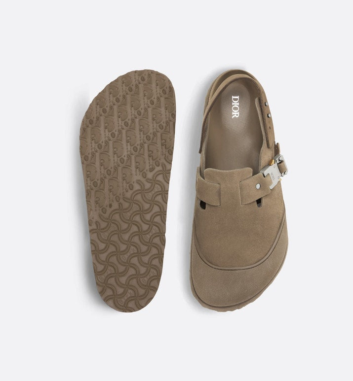 DIOR by BIRKENSTOCK Tokio Mule • Khaki Nubuck Calfskin
