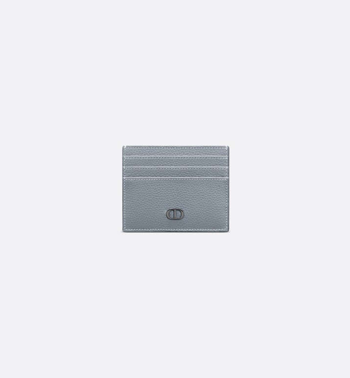 Card Holder • Dior Gray Grained Calfskin with CD Icon Signature