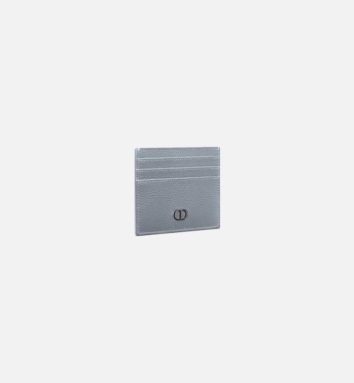 Card Holder • Dior Gray Grained Calfskin with CD Icon Signature