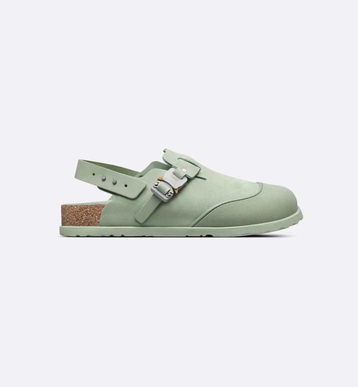 DIOR by BIRKENSTOCK Tokio Mule • Pastel Green Nubuck Calfskin