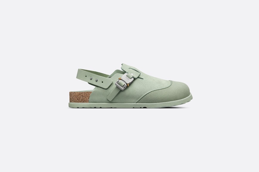 DIOR by BIRKENSTOCK Tokio Mule • Pastel Green Nubuck Calfskin