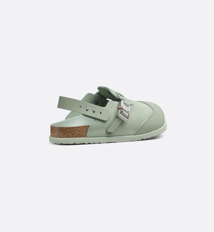 DIOR by BIRKENSTOCK Tokio Mule • Pastel Green Nubuck Calfskin