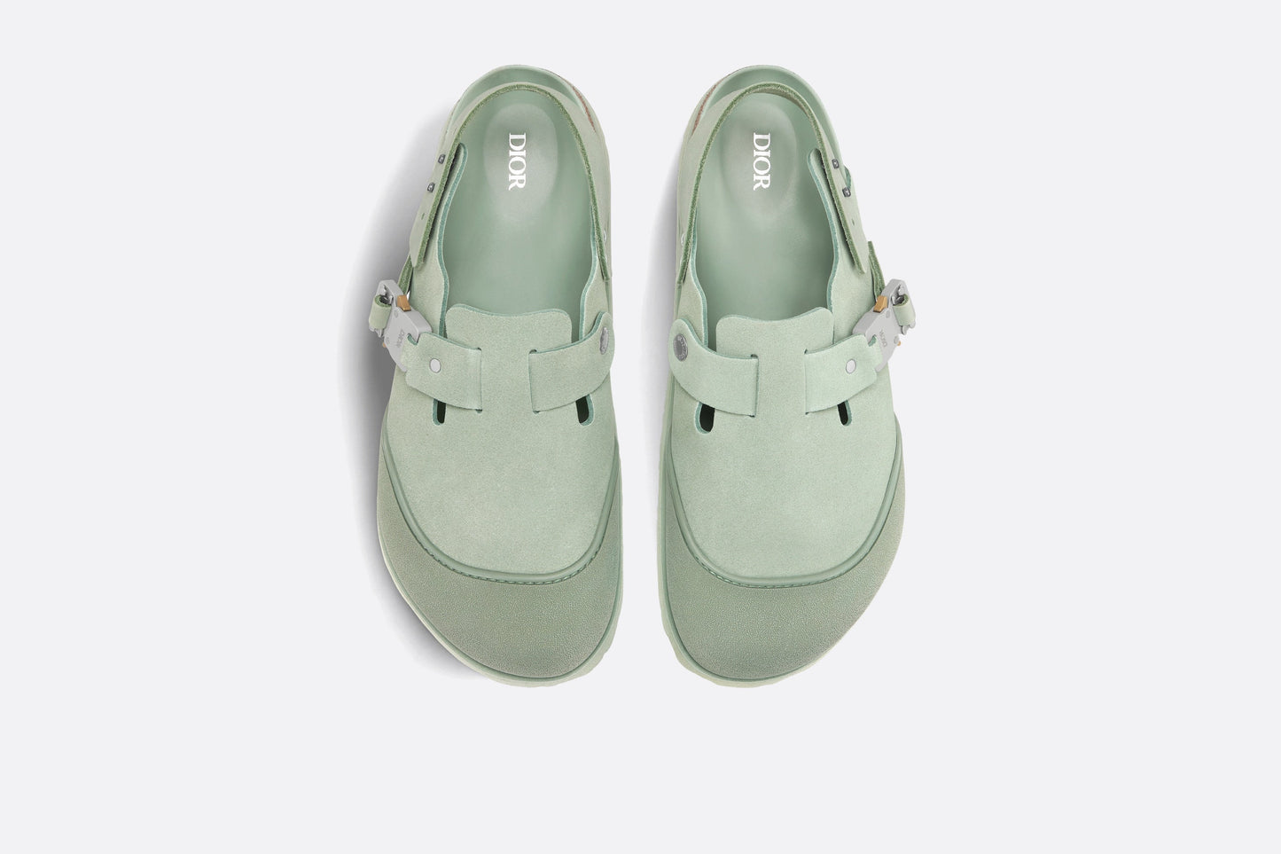 DIOR by BIRKENSTOCK Tokio Mule • Pastel Green Nubuck Calfskin
