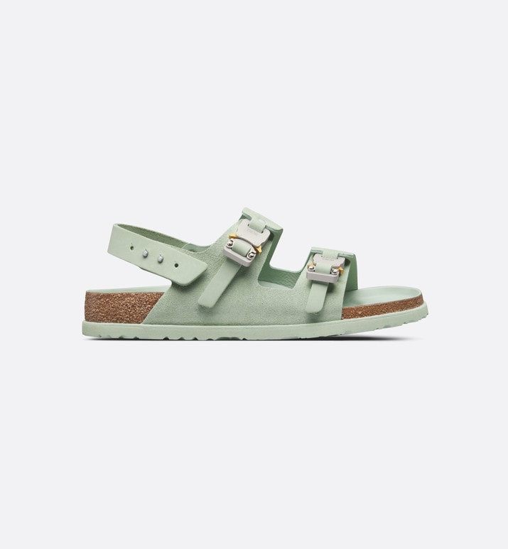 DIOR by BIRKENSTOCK Milano Sandal • Pastel Green Nubuck Calfskin