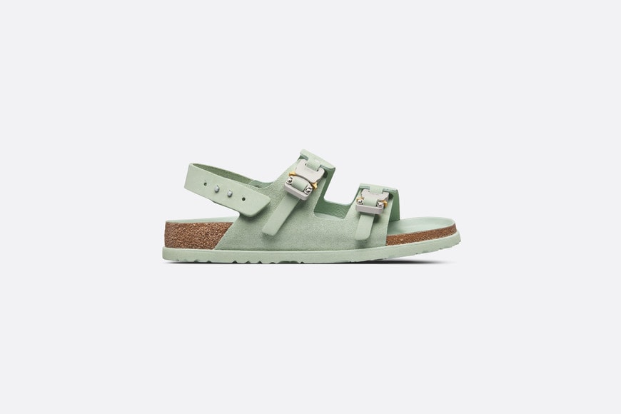 DIOR by BIRKENSTOCK Milano Sandal • Pastel Green Nubuck Calfskin