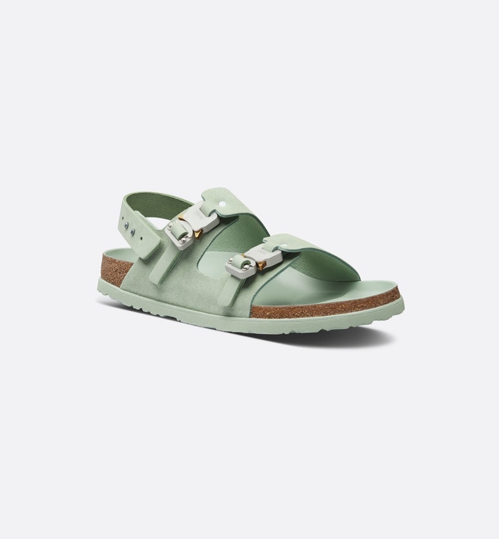 DIOR by BIRKENSTOCK Milano Sandal • Pastel Green Nubuck Calfskin