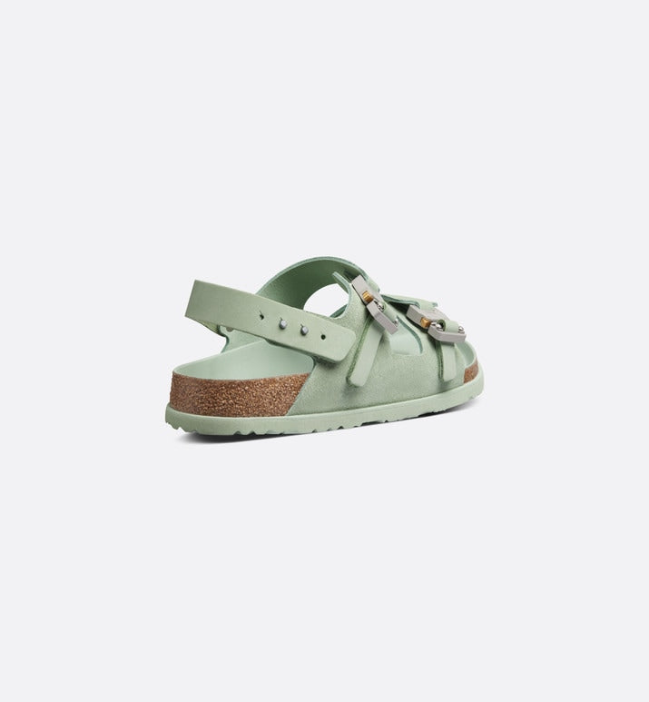 DIOR by BIRKENSTOCK Milano Sandal • Pastel Green Nubuck Calfskin