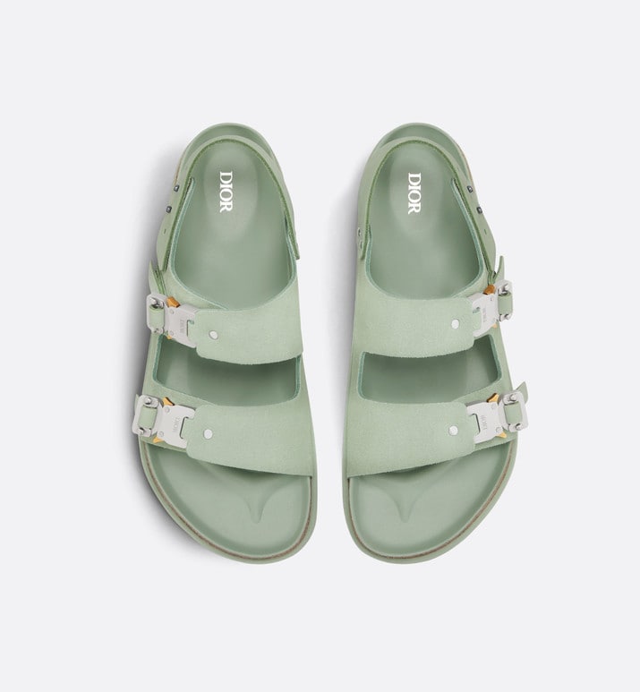 DIOR by BIRKENSTOCK Milano Sandal • Pastel Green Nubuck Calfskin