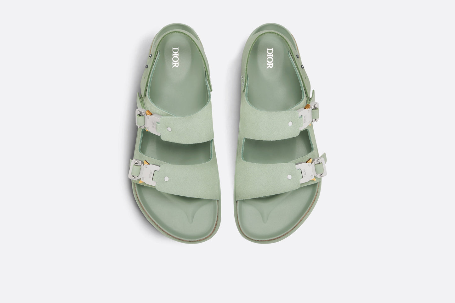 DIOR by BIRKENSTOCK Milano Sandal • Pastel Green Nubuck Calfskin