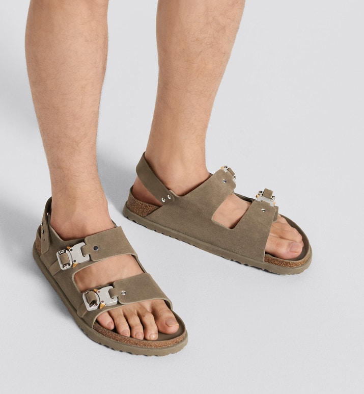 DIOR by BIRKENSTOCK Milano Sandal • Khaki Nubuck Calfskin