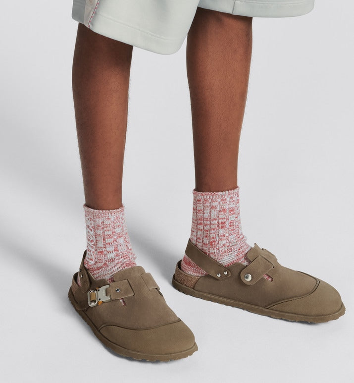 DIOR by BIRKENSTOCK Tokio Mule • Khaki Nubuck Calfskin