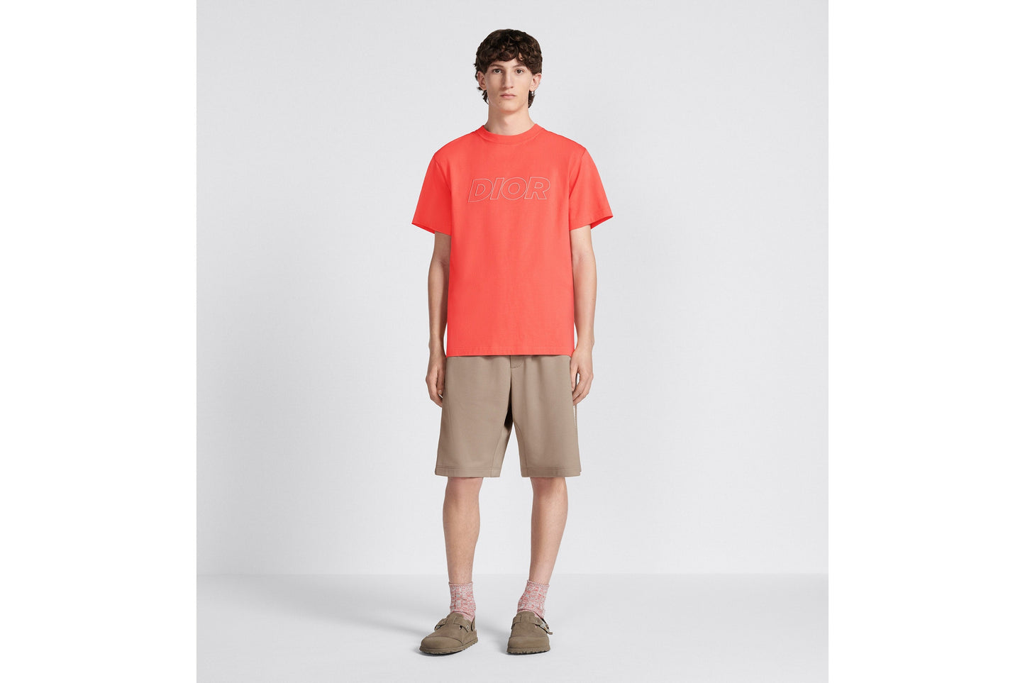 Track Shorts • Beige Cotton-Blend Jersey