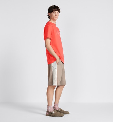 Track Shorts • Beige Cotton-Blend Jersey