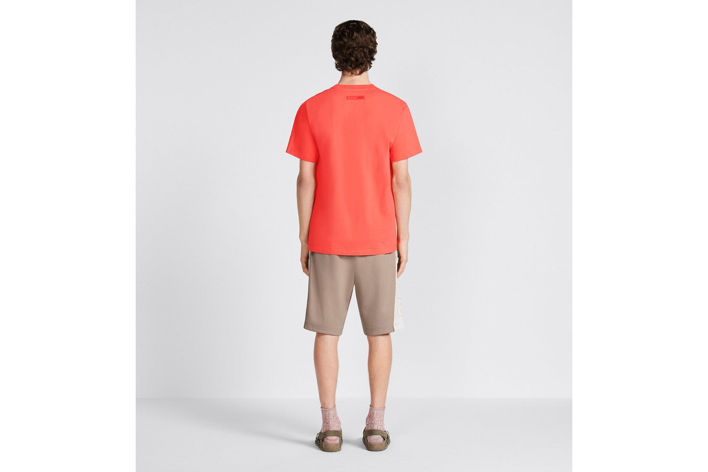 Track Shorts • Beige Cotton-Blend Jersey