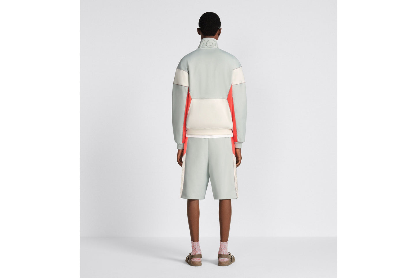 Track Shorts • Gray Cotton-Blend Jersey