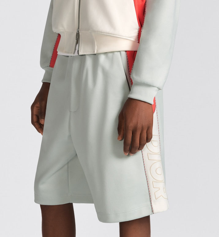 Track Shorts • Gray Cotton-Blend Jersey