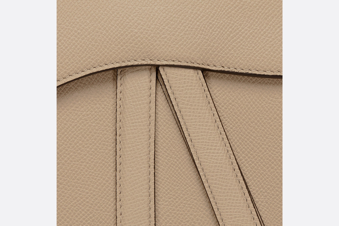 Saddle Bag with Strap • Sand-Colored Grained Calfskin