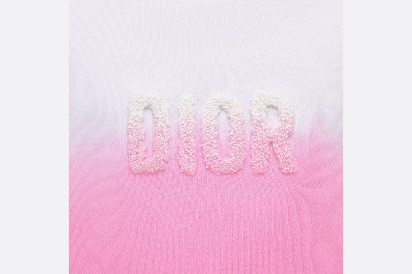 Kid's T-Shirt • Ivory and Pop Pink Dip-Dye Printed Cotton Jersey