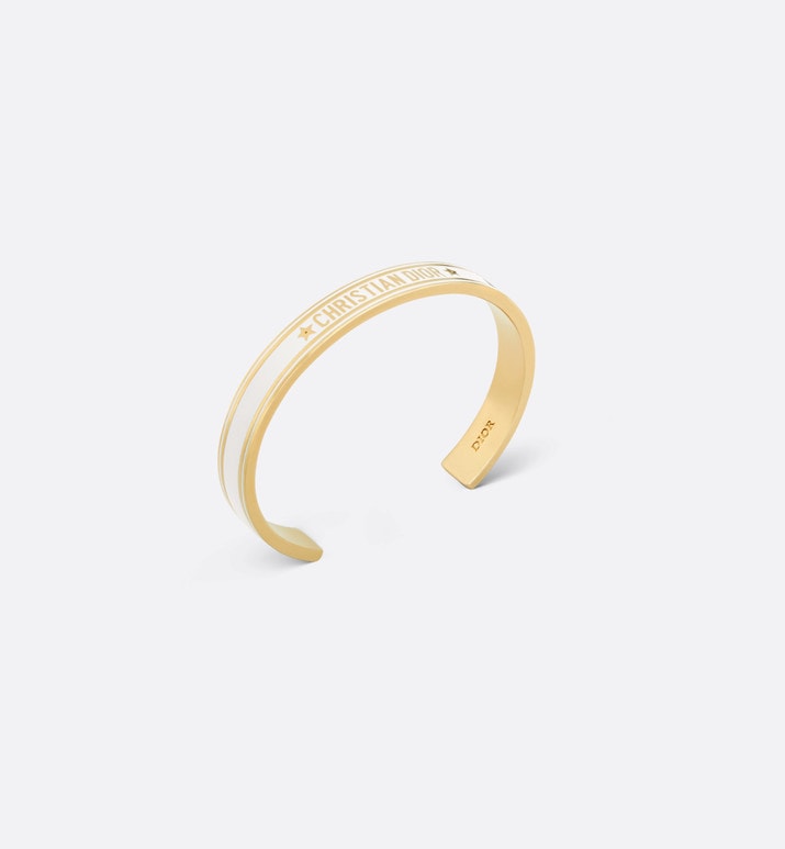 Dior Code Bangle • Gold-Finish Metal and White Lacquer