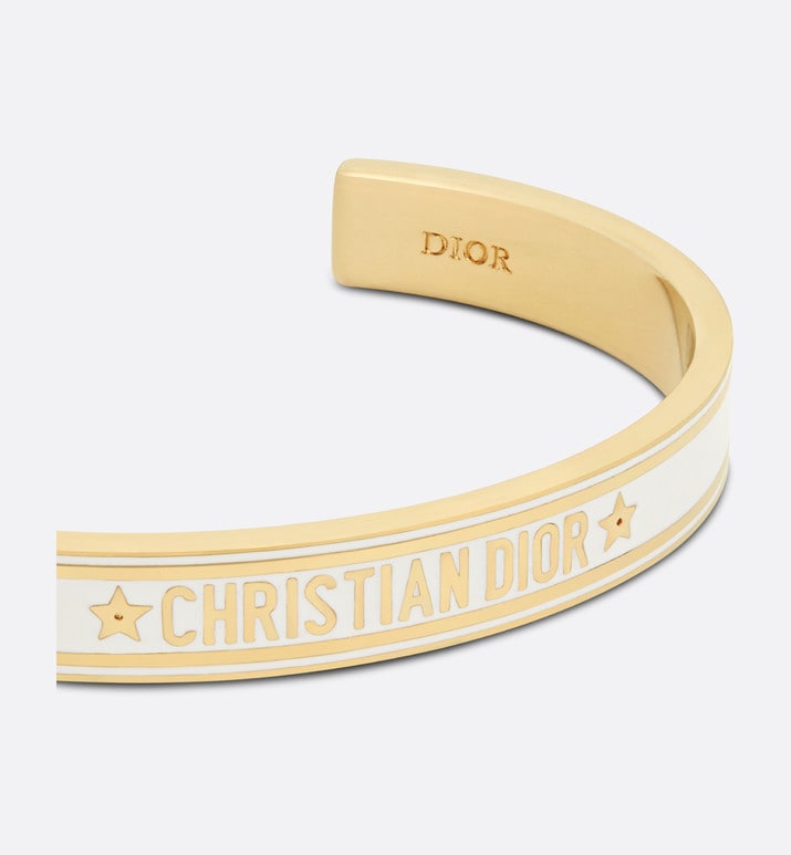 Dior Code Bangle • Gold-Finish Metal and White Lacquer