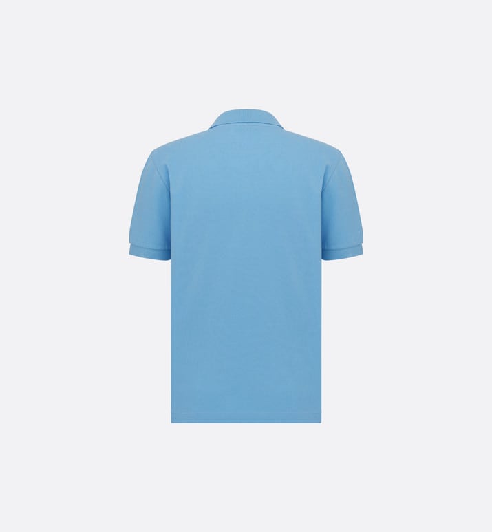 CD Icon Polo Shirt • Blue Cotton Piqué