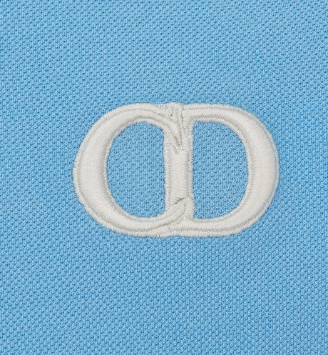 CD Icon Polo Shirt • Blue Cotton Piqué